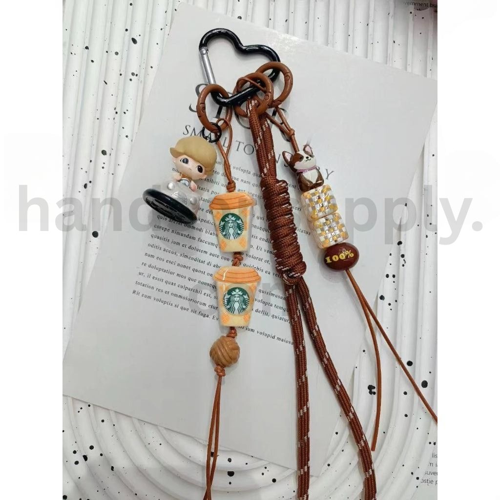 Coffee-Inspired Coffee Cup Design 30*26MM Colorful Acrylic Beads