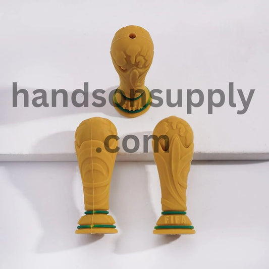 3D the 2026 FIFA World Cup Series, FIFA World Cup Trophy and Football Soccer Balls Silicone Focal Beads