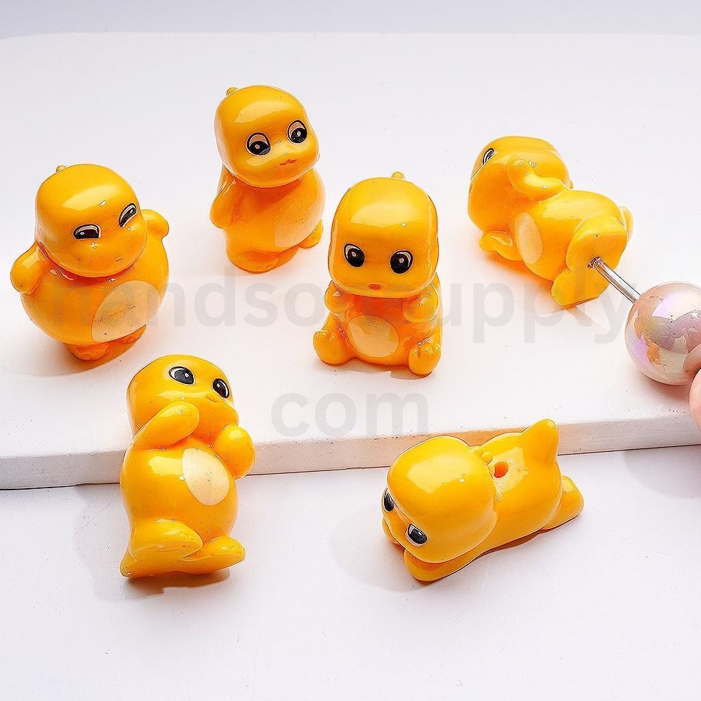Cute Milk Dragon Character Nylon Style Pen Toppers & Jewelry Charms Acrylic Beads