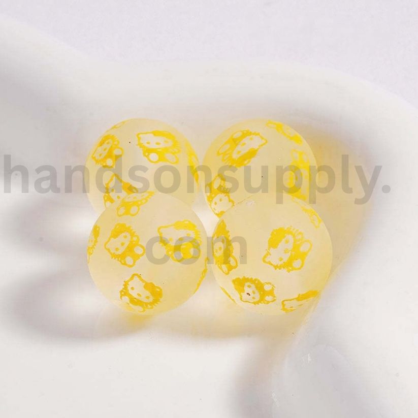 Luminous Frosted Matte Cute Cat Multi-Color Printed Acrylic Beads 16MM (Single Color is available for 200pcs(Whole Bag) Only)