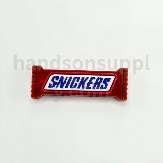Snickors Chocolate Harry Biscuit Cookie with Candy Style Design Silicone Focal Beads