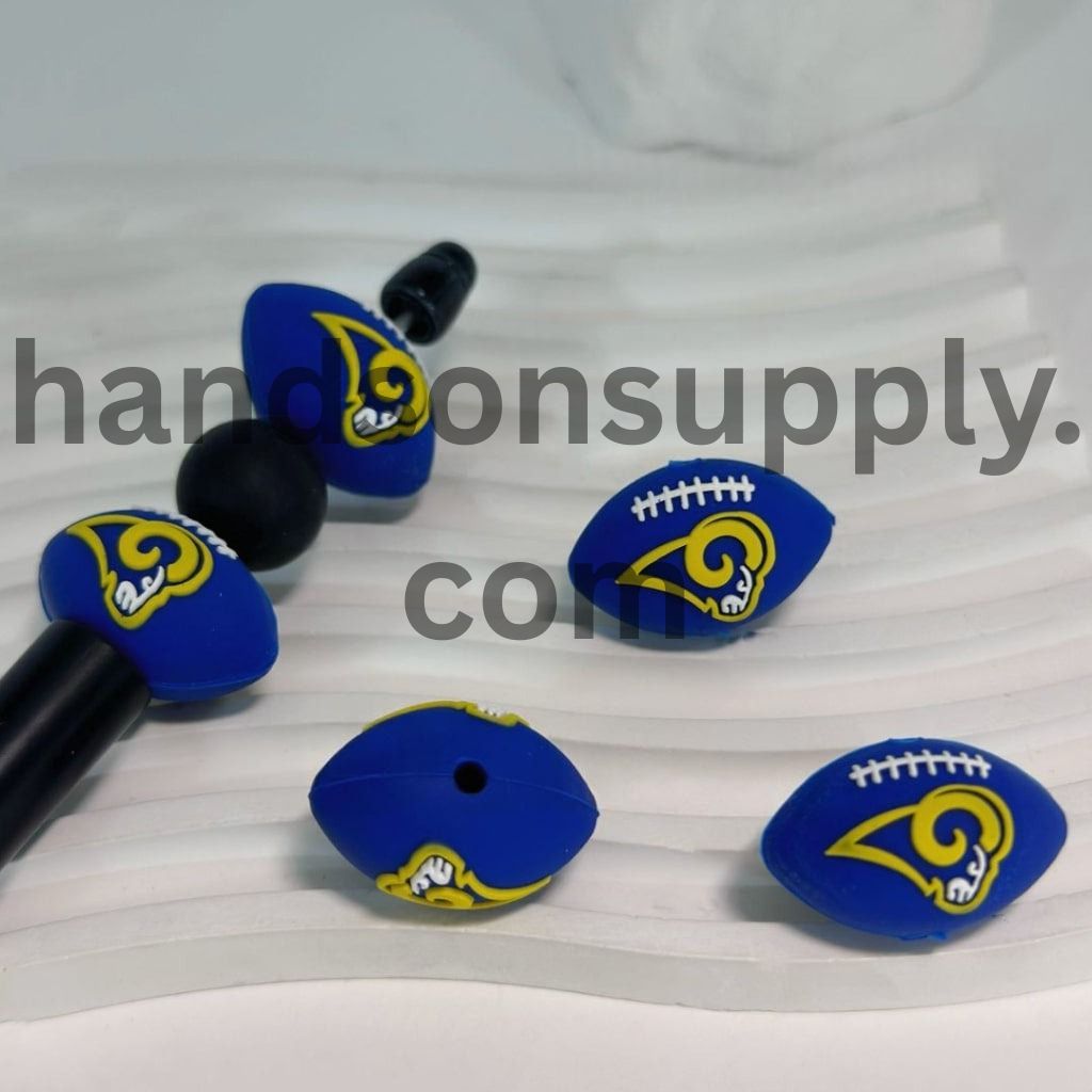 3D USA America Football Teams Silicone Focal Beads
