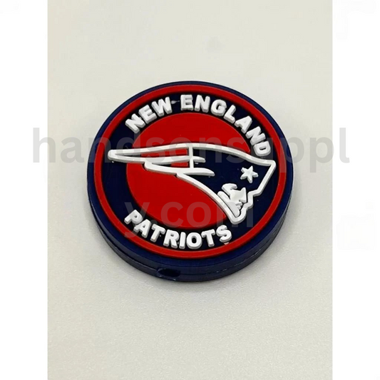 NE Football Theme Sports Design Silicone Focal Beads