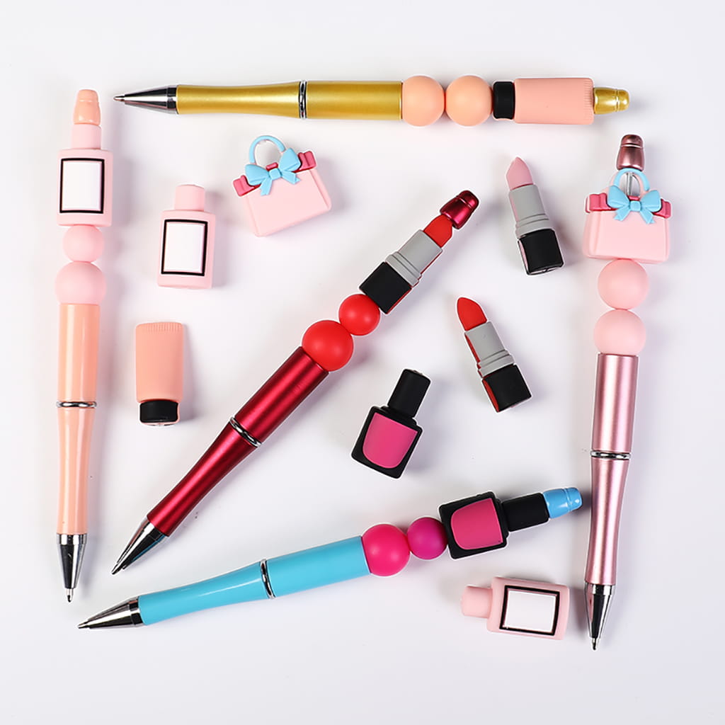 3D Cosmetics Series Silicone Focal Beads in Sweet Girl Style