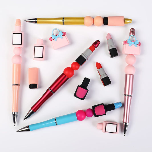 3D Cosmetics Series Silicone Focal Beads in Sweet Girl Style