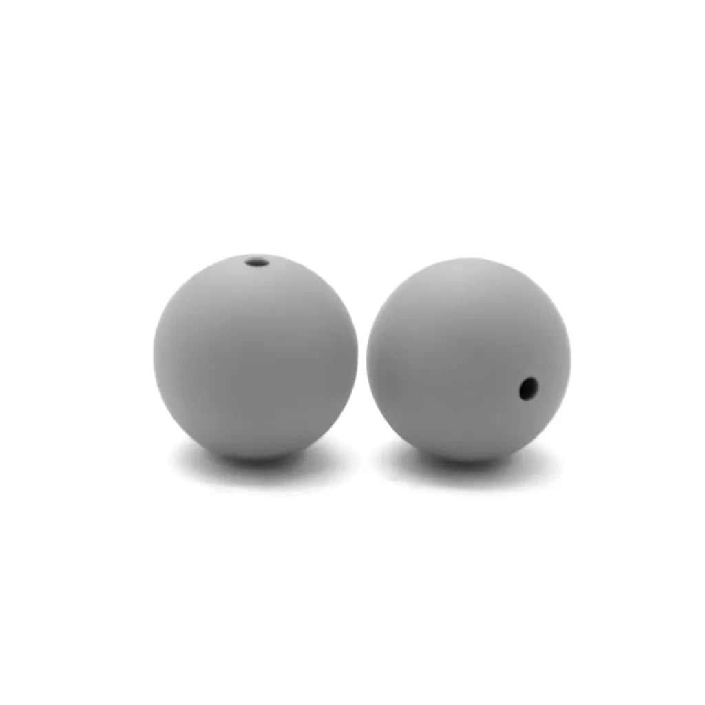 Solid Colored Silicone Beads 15 mm