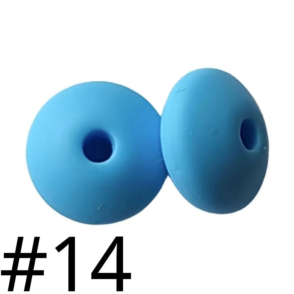 Silicone Lentil Beads Spacers 12mm