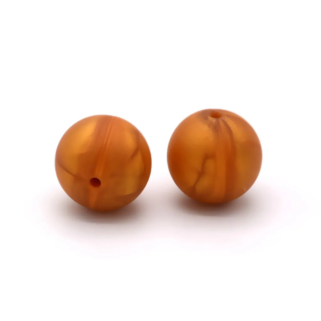 Solid Colored Silicone Beads 15 mm
