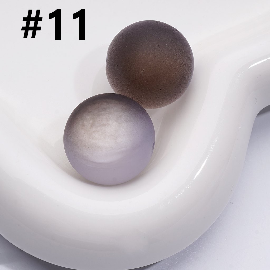 Oversized Frosted Matte Cat Eye Beads – Dual-Color Acrylic, 20MM