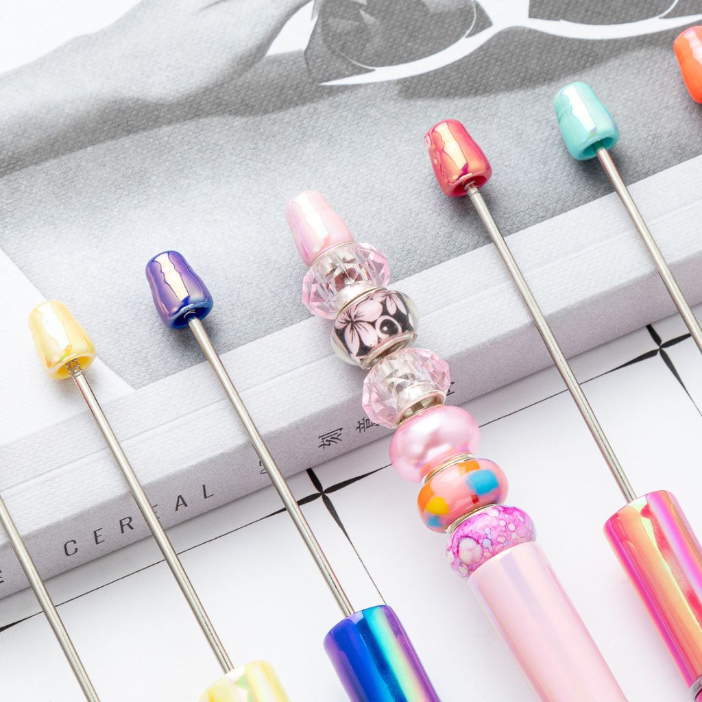 Beadable Pens with UV Coating - Beaded Pens UV Finish