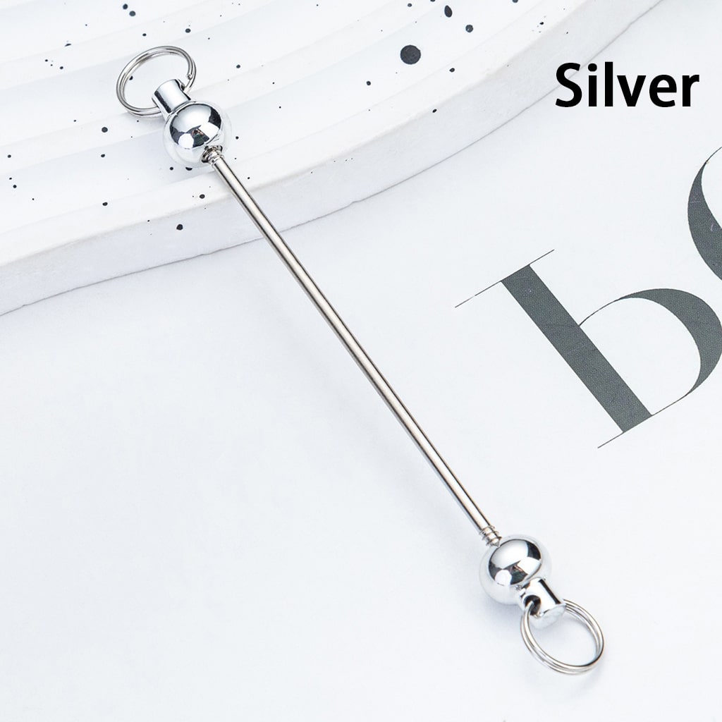 DIY Metallic Keychain Bar Accessories in Metallic Colors with Round Beads 10cm