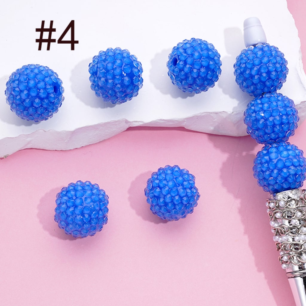 Cute Jelly Color Rhinestones Acrylic Beads, 20MM