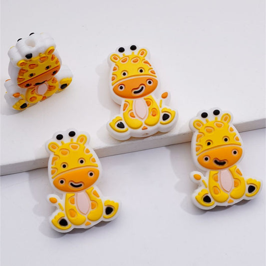 Cute Little Giraffe Silicone Focal Beads