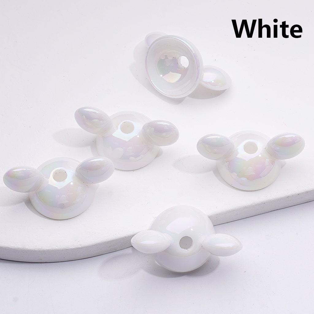 Cartoon Mouse Hat Acrylic Bead Caps Random Assorted Mix