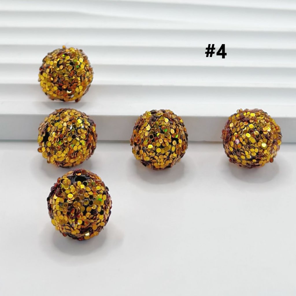 Sparkling Rhinestone Sugar Beads 16mm