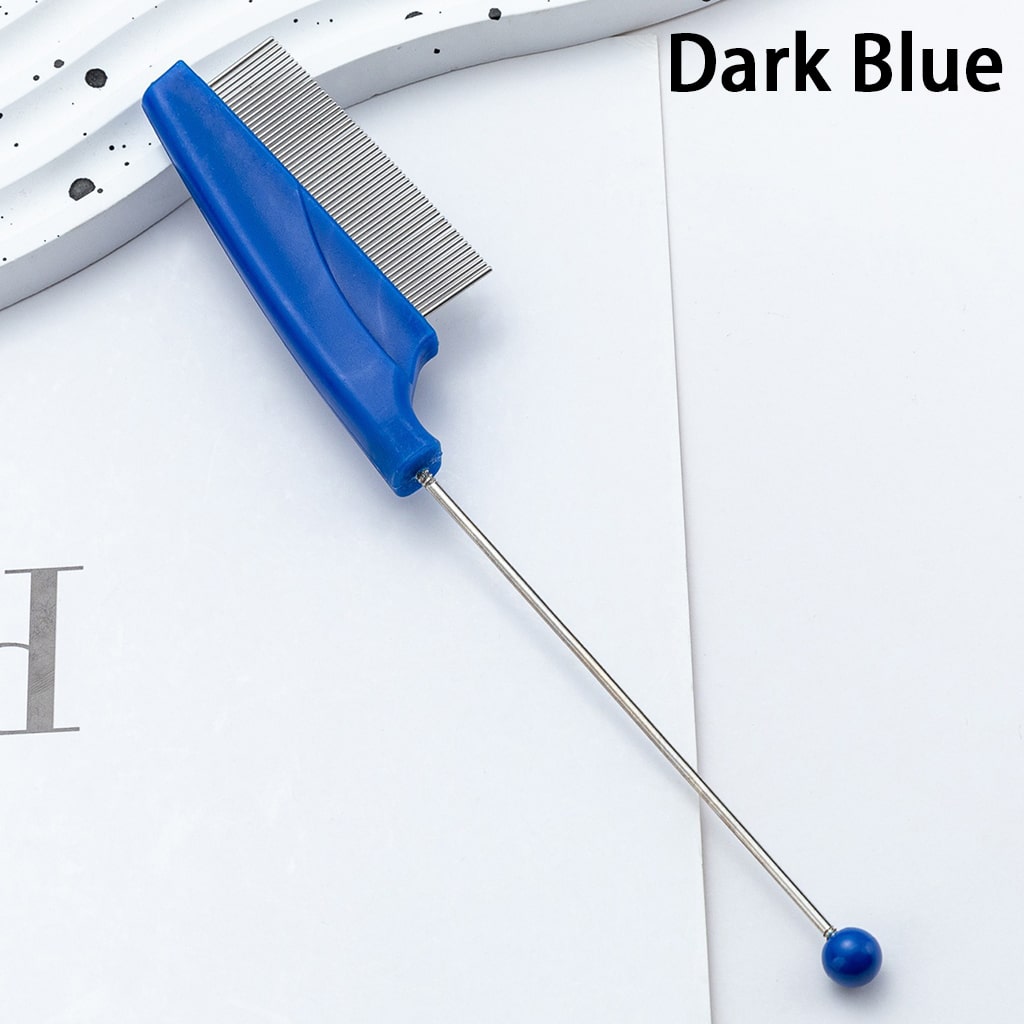 DIY Beadable Hair Comb for Pets Solid Color 168mm Randam mix