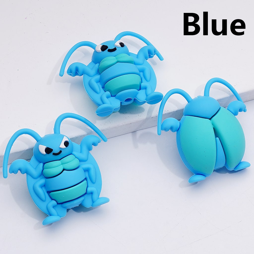 3D Cockroach with Long Tentacle Multi-color Silicone Focal Beads
