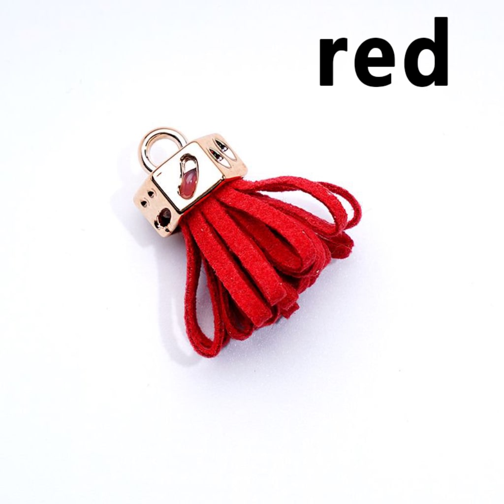 Mini Cute Solid Color Tassels with Rings for Jewelry Accessories, 25MM