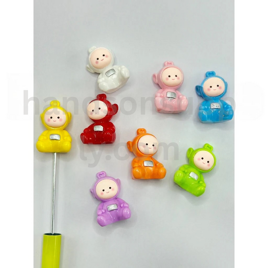 Teletubbies Cartoon Character Pen Toppers 35MM Random Mix Acrylic Beads