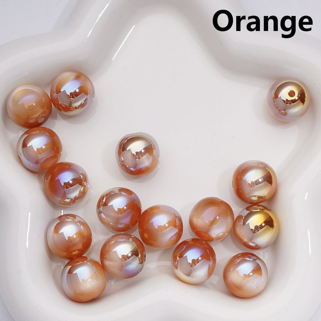 Cat Eye Glossy Acrylic Beads Dark Color Round Series, Shiny Finish, 16MM (Single Color is available for 200pcs(Whole bag))