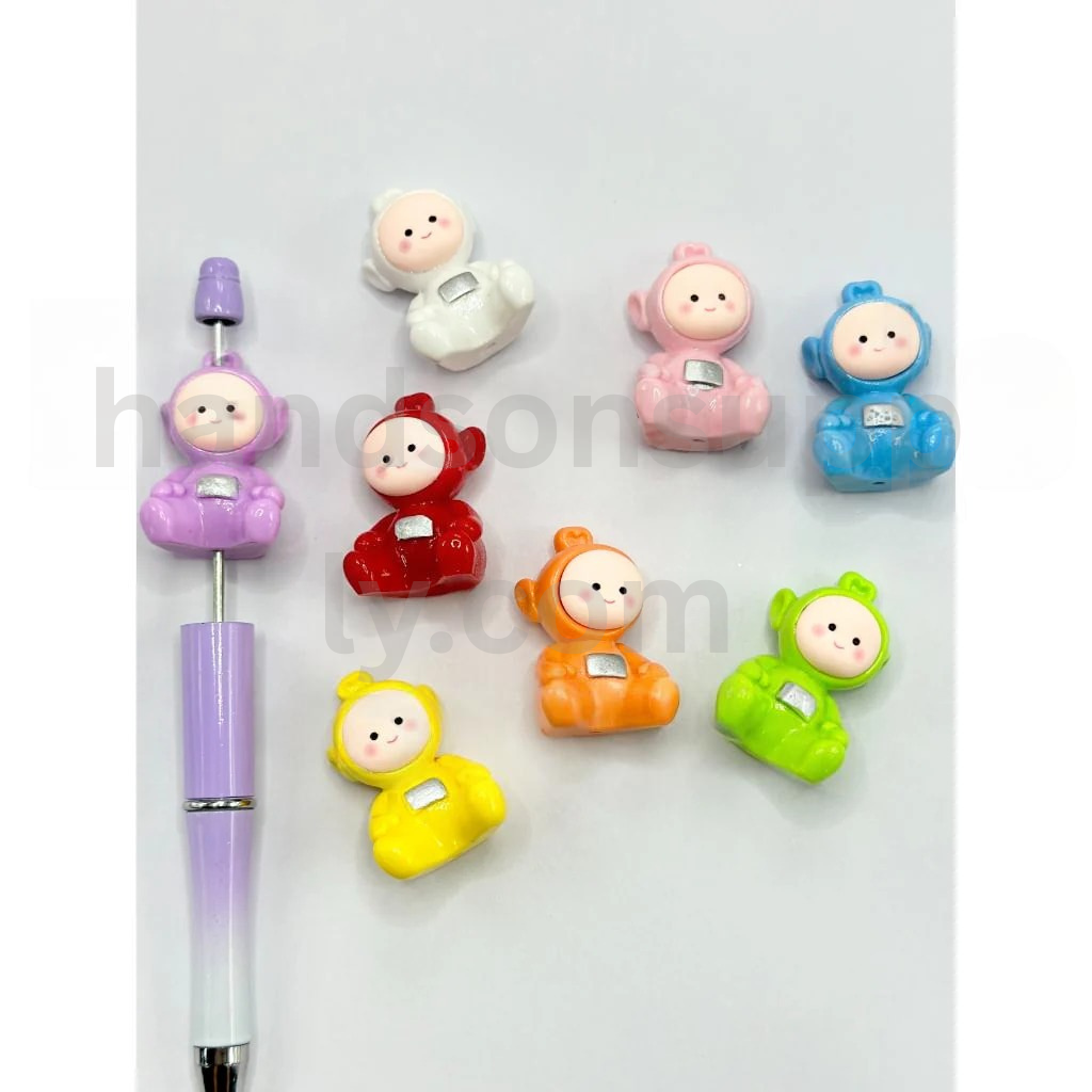 Teletubbies Cartoon Character Pen Toppers 35MM Random Mix Acrylic Beads