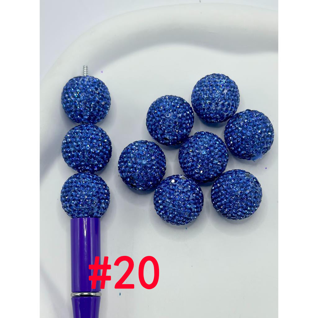 Rhinestones with Clay Beads, 20mm, Please Read Description