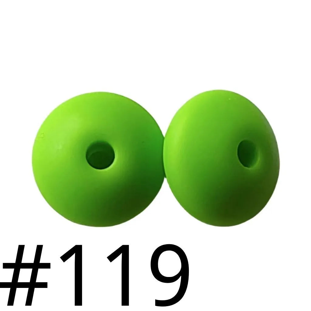 Silicone Lentil Beads Spacers 12mm