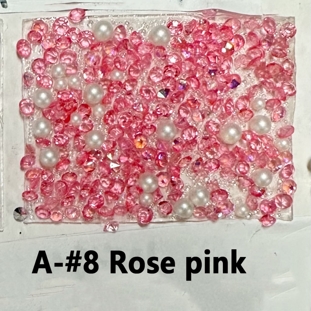 Wraps Tapes with White Pearls Cone Shape DIY Bling Bling Rhinestones for Pen, Around 40*28MM, 78pcs in 1 Sheet, Please Read the Description