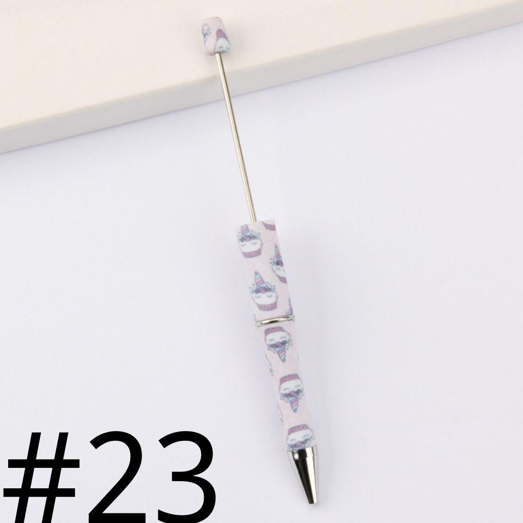 Colorful Unicorn Cupcake Design Beadable Pens, No. 23