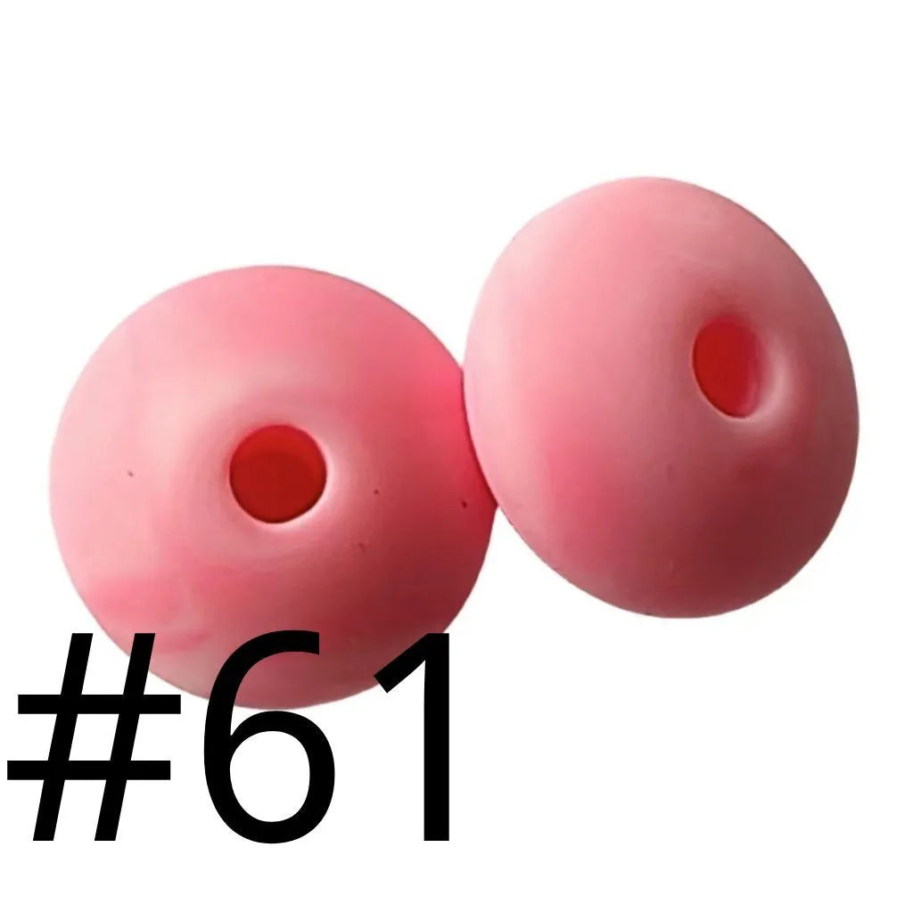 Silicone Lentil Beads Spacers 12mm
