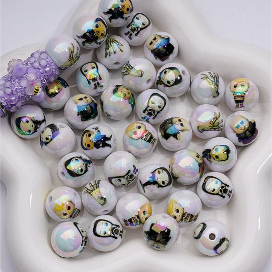 Wednesda UV Coating 16MM Random Mix Round Acrylic Beads