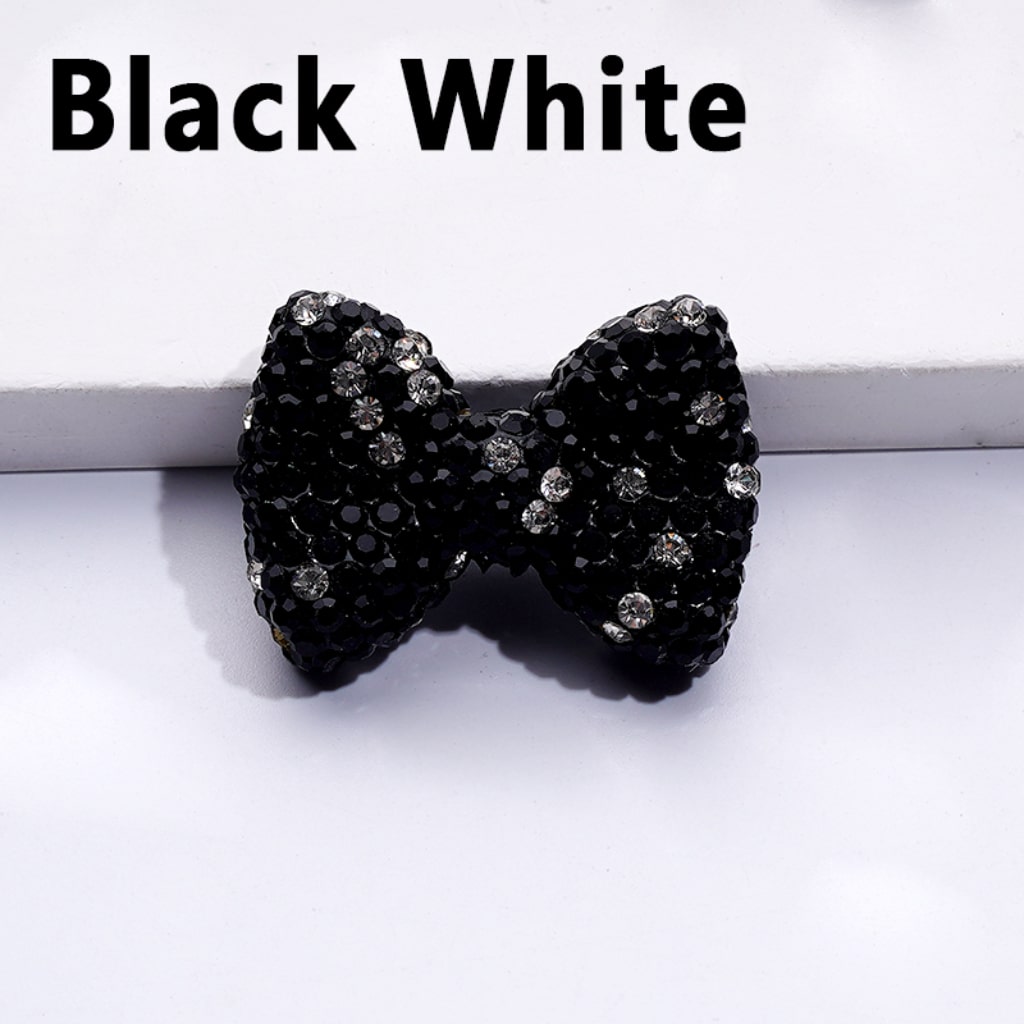 Glittering Multi-Color Bowknot Clay Beads Adorned with Sparkling Rhinestones Approx. 29x21MM