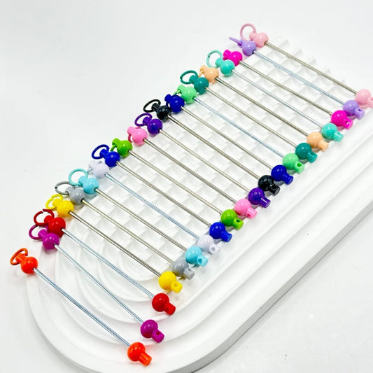 DIY Beadable Bars for Keychains and Accessories, Solid Colors, 90mm, Please Read the Description