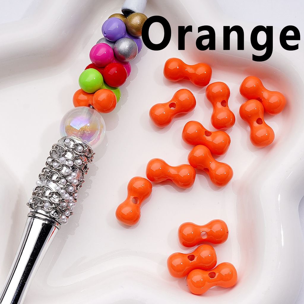 Mini Bone-Shaped Acrylic Beads Assorted Colors, 8*16MM