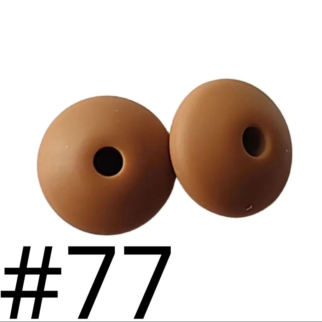 Silicone Lentil Beads 12mm