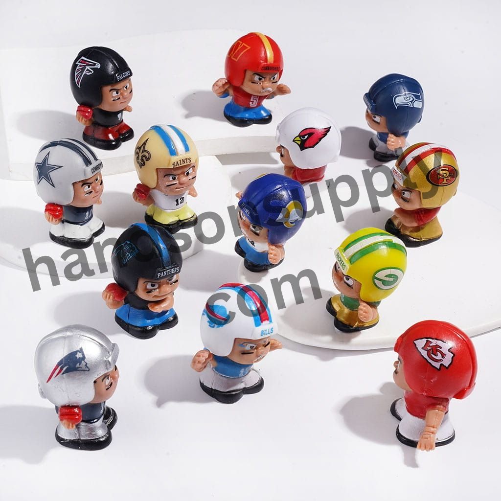 Sports American Football Acrylic Player Character Figurine for Pen Topper or Beads, Multi-Color Random Mix (Please Read Description)
