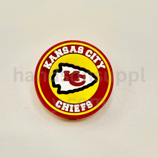 KC Football Theme Sports Style Silicone Focal Beads