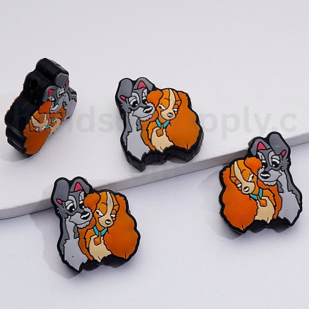 Cute Cartoon Cogswort Aladdi Ladd and the Tram Beaut and the Beas Silicone Focal Beads