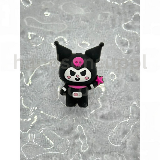 3D Kuromi Character Inspired Little Cute Cartoon Design Silicone Focal Beads