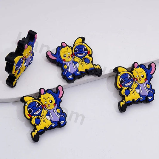 Cute Pikach and Stitc Silicone Focal Beads