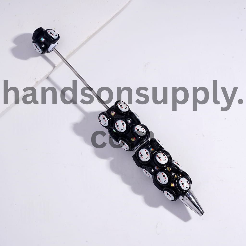Halloween Skull & Ghost with AB Rhinestones Beadable Clay Pens Random Mix