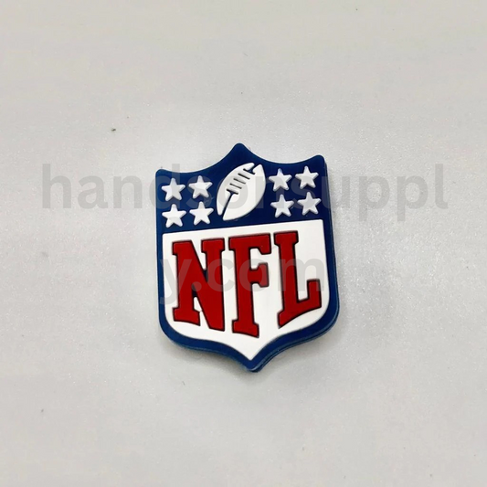 League Football Theme Sports Design Silicone Focal Beads