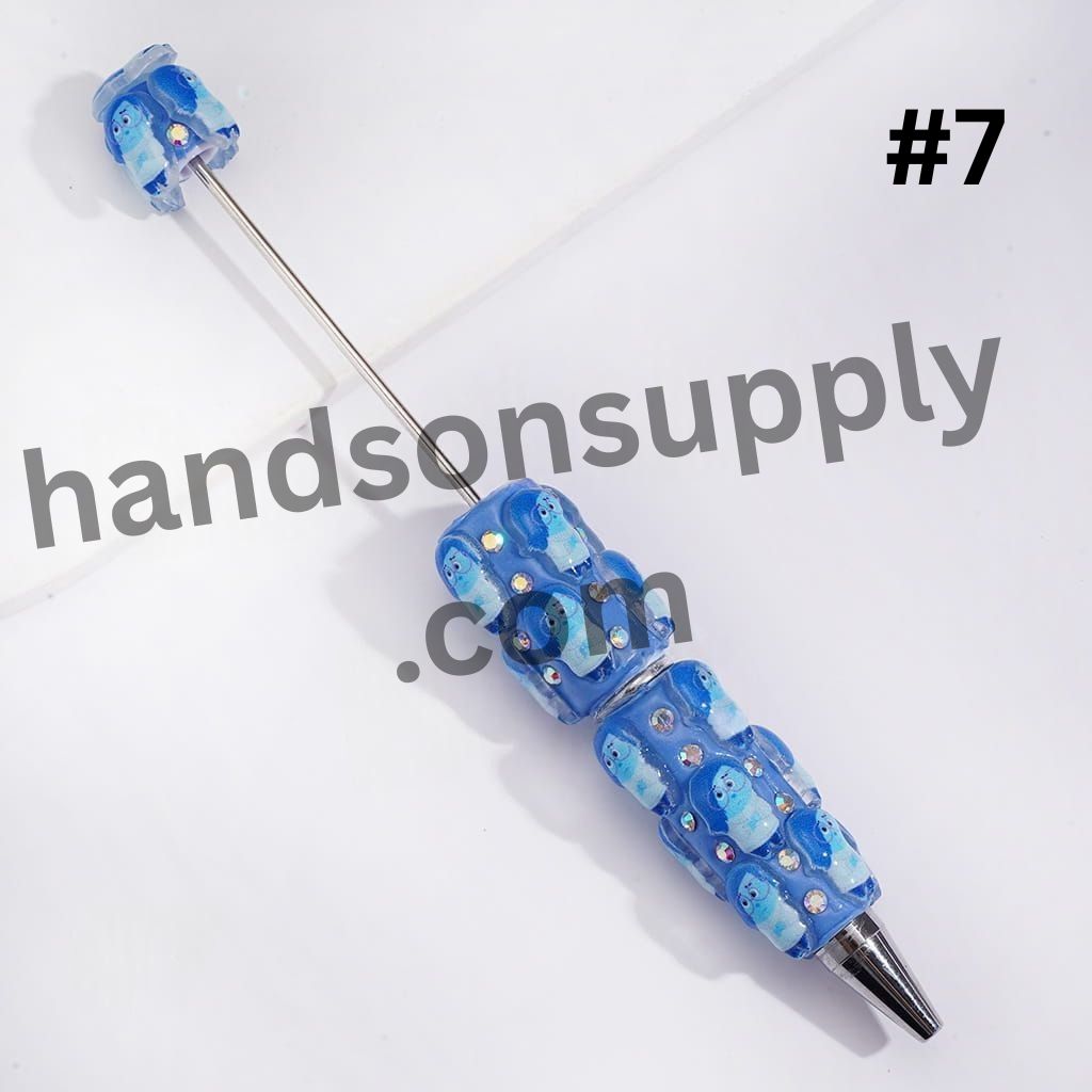 Adorable Five Emotions Mind Character Series, Multi-Color Beadable Clay Pens