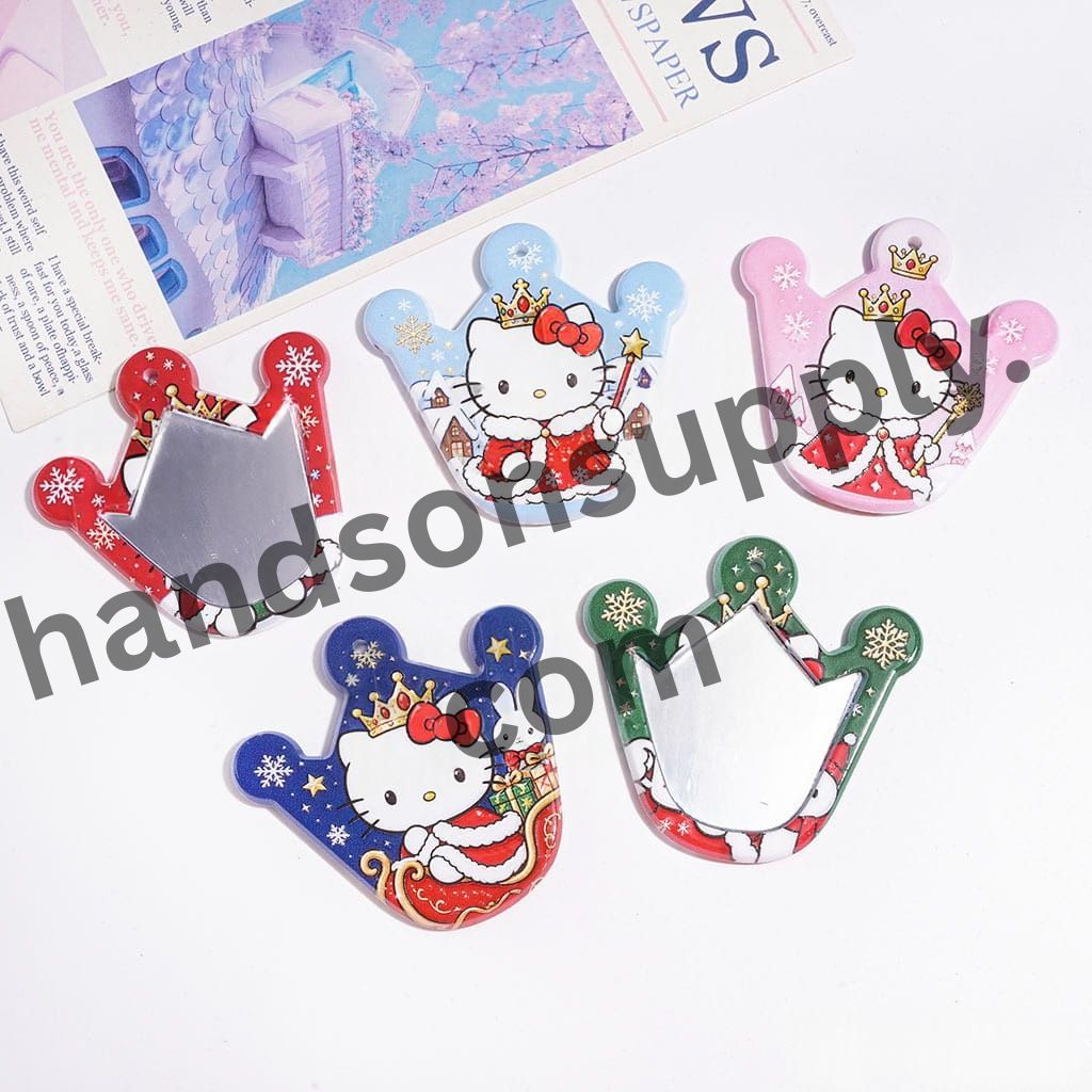 Magical Wizard Boy Character Series with Heart Mirror, Bowtie and Magic Mirror Designs Acrylic Beads, 50*41MM, Random Mix