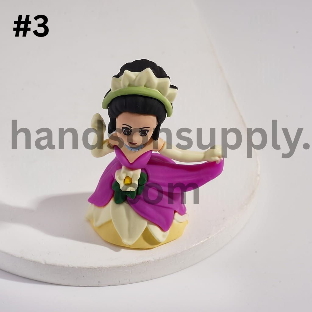 Soft PVC Princess Figurine Holding Skirt Hemline, 43*61MM