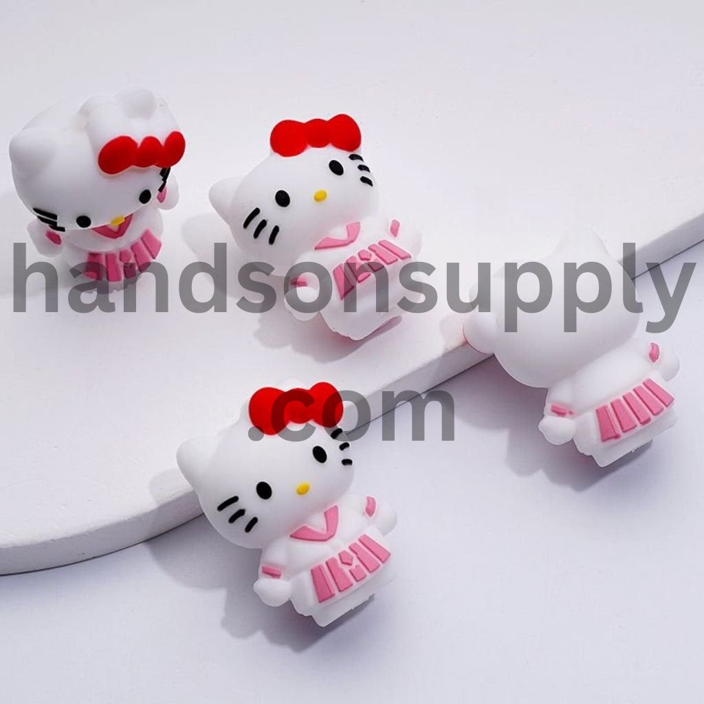 3D Mini Adorable Character Family Figurine Series Silicone Focal Beads