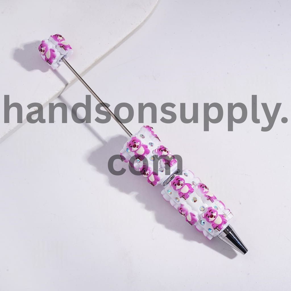 Cute Animal Character with AB Rhinestones Beadable Clay Pens Random Mix