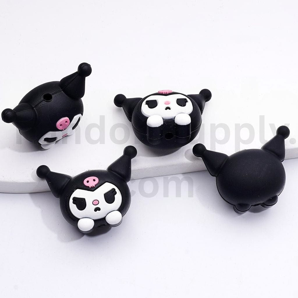 3D Sanri Character Silicone Focal Beads Assorted Styles Keroppi, Kuromi, Kitty & More