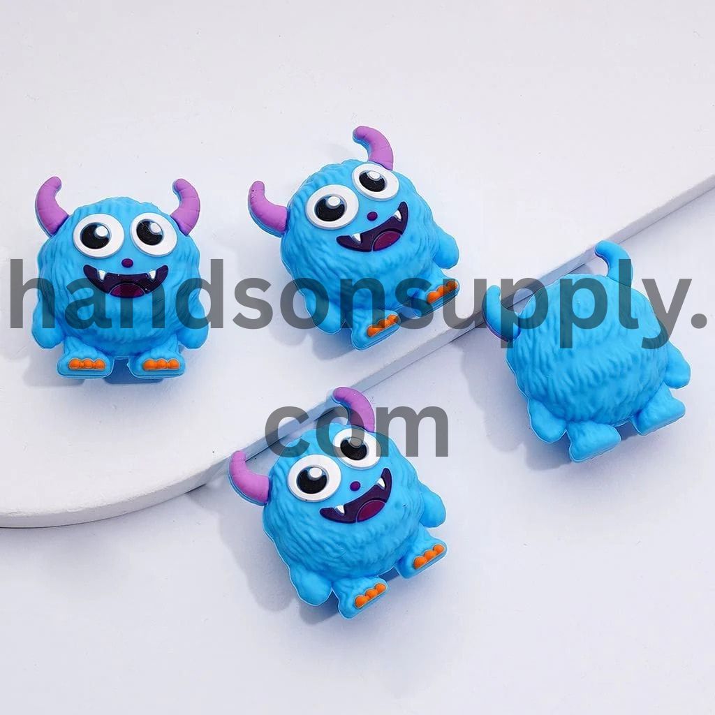 Cute Monster 3D Silicone Focal Beads