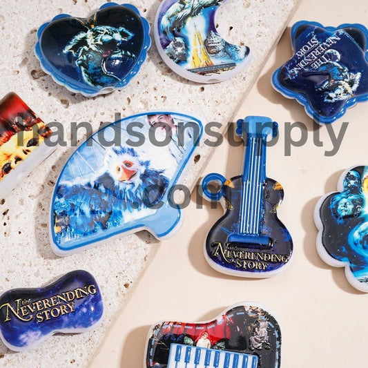 Fantasy Movie Character Series Printed Acrylic Beads Pendant , Random Mix